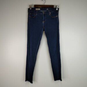 AG The Legging Ankle Super Skinny Jeans Raw Hem Denim Size 28R
